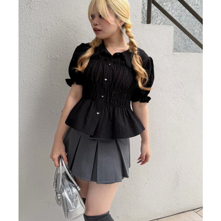 シャーリングペプラム半袖ブラウス | RMAF　NICE CLAUP / OLIVE des OLIVE | 詳細画像36 