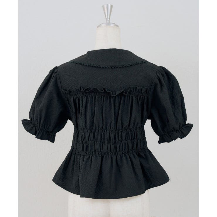 シャーリングペプラム半袖ブラウス | RMAF　NICE CLAUP / OLIVE des OLIVE | 詳細画像42 