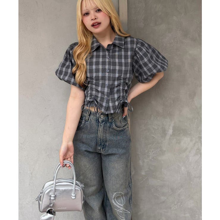 バルーン袖ドロスト短丈ブラウス | RMAF　NICE CLAUP / OLIVE des OLIVE | 詳細画像10 