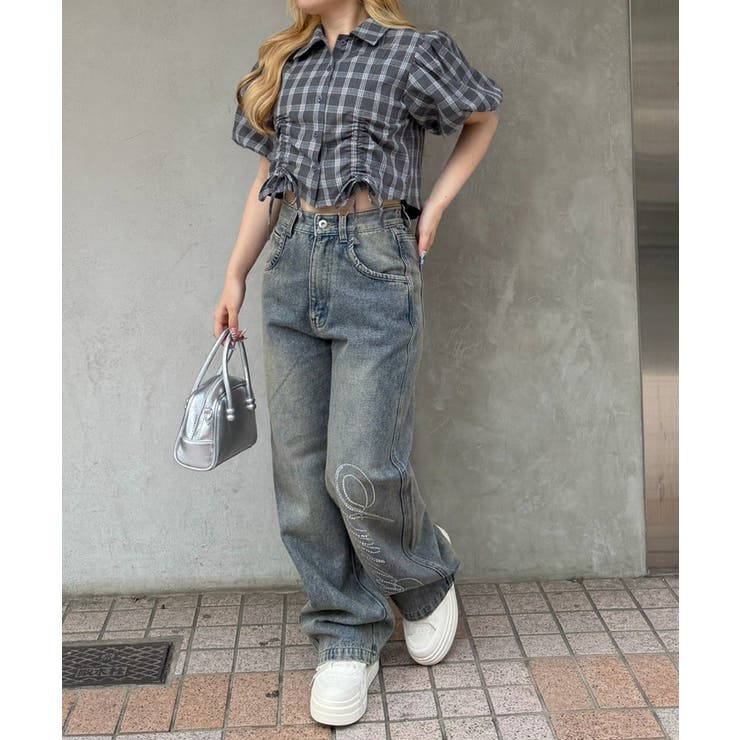 バルーン袖ドロスト短丈ブラウス | RMAF　NICE CLAUP / OLIVE des OLIVE | 詳細画像13 