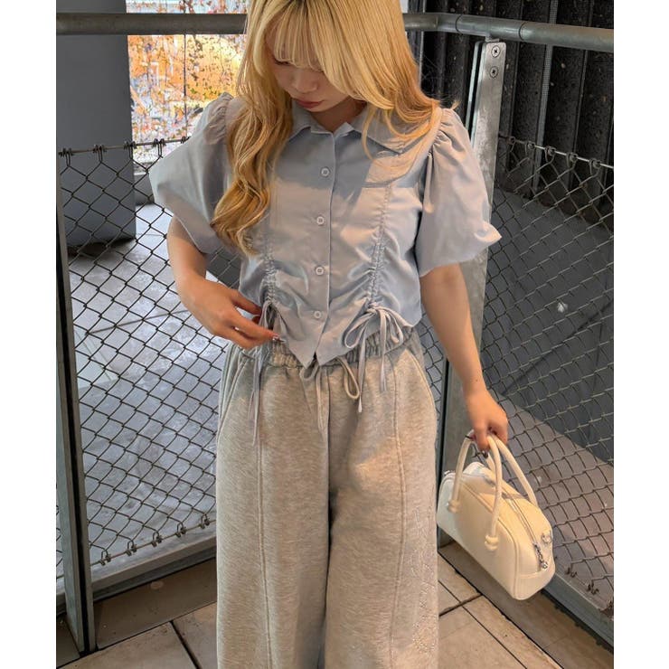 バルーン袖ドロスト短丈ブラウス | RMAF　NICE CLAUP / OLIVE des OLIVE | 詳細画像17 