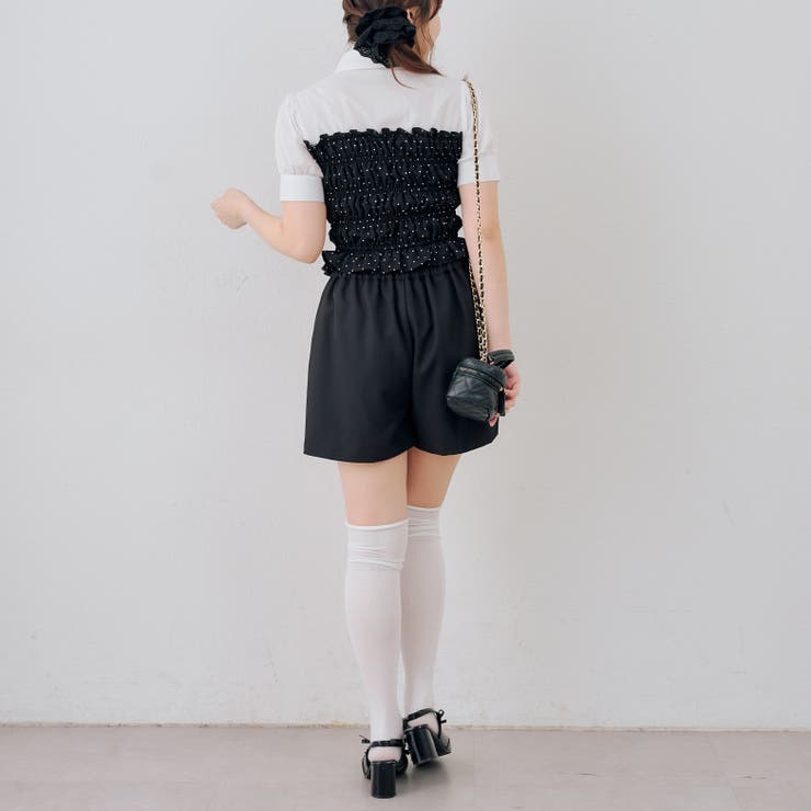 前開きシャーリングフリルブラウス | RMAF　NICE CLAUP / OLIVE des OLIVE | 詳細画像11 