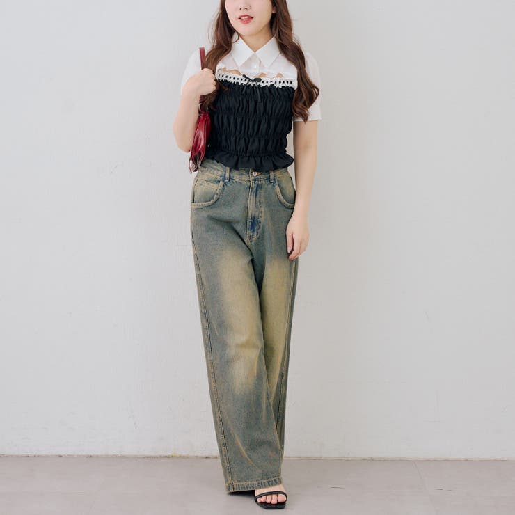 前開きシャーリングフリルブラウス | RMAF　NICE CLAUP / OLIVE des OLIVE | 詳細画像17 