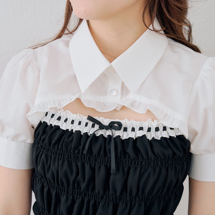 前開きシャーリングフリルブラウス | RMAF　NICE CLAUP / OLIVE des OLIVE | 詳細画像25 