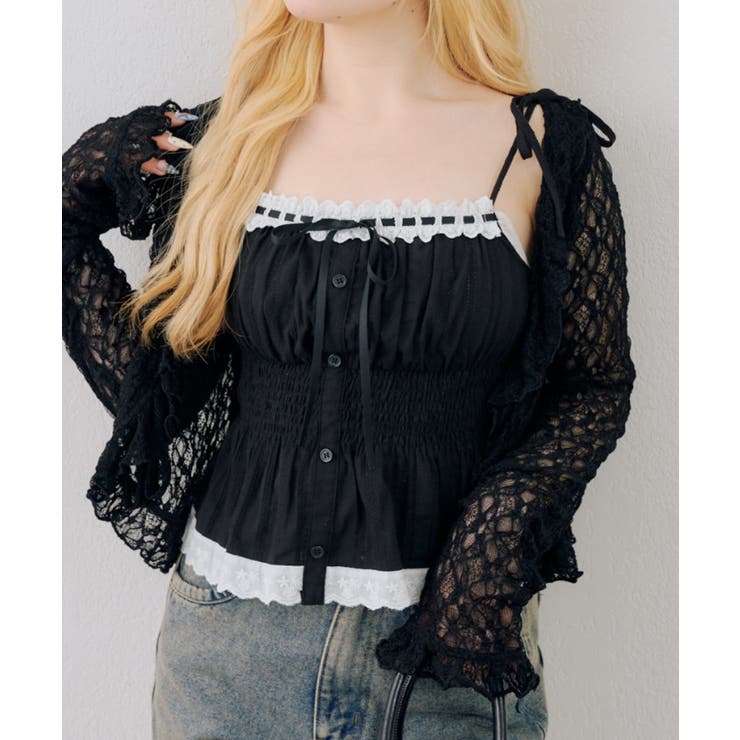 肩リボンキャミブラウス | RMAF　NICE CLAUP / OLIVE des OLIVE | 詳細画像1 