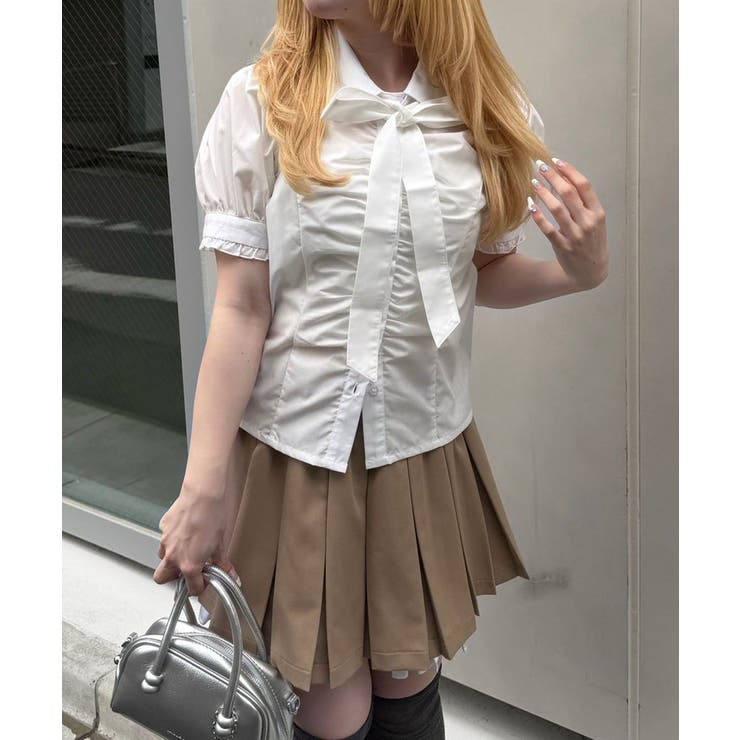 胸ギャザーリボンタイブラウス | RMAF　NICE CLAUP / OLIVE des OLIVE | 詳細画像10 