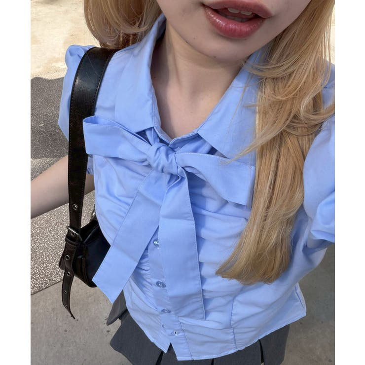 胸ギャザーリボンタイブラウス | RMAF　NICE CLAUP / OLIVE des OLIVE | 詳細画像25 