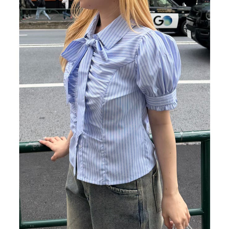 胸ギャザーリボンタイブラウス | RMAF　NICE CLAUP / OLIVE des OLIVE | 詳細画像5 