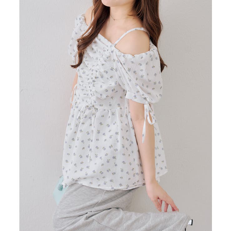 花柄 | ドロストリボンチュニック | RMAF　NICE CLAUP / OLIVE des OLIVE