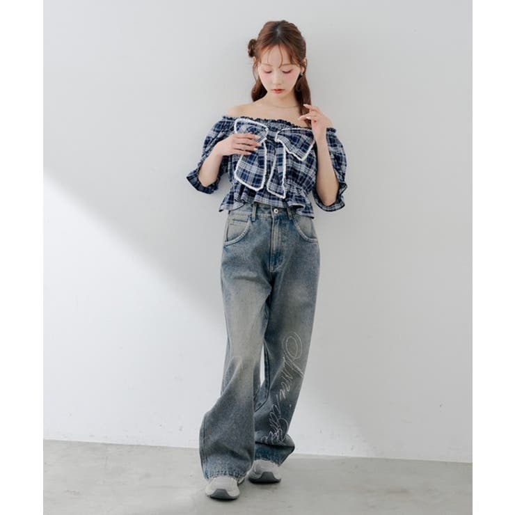 【5色展開】オフショルでも着れる レースビッグリボンブラウス | RMAF　NICE CLAUP / OLIVE des OLIVE | 詳細画像6 