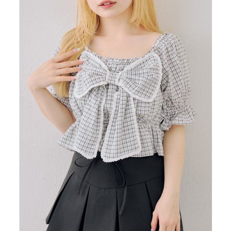 【5色展開】オフショルでも着れる レースビッグリボンブラウス | RMAF　NICE CLAUP / OLIVE des OLIVE | 詳細画像16 