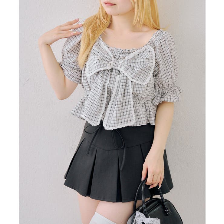 【5色展開】オフショルでも着れる レースビッグリボンブラウス | RMAF　NICE CLAUP / OLIVE des OLIVE | 詳細画像17 