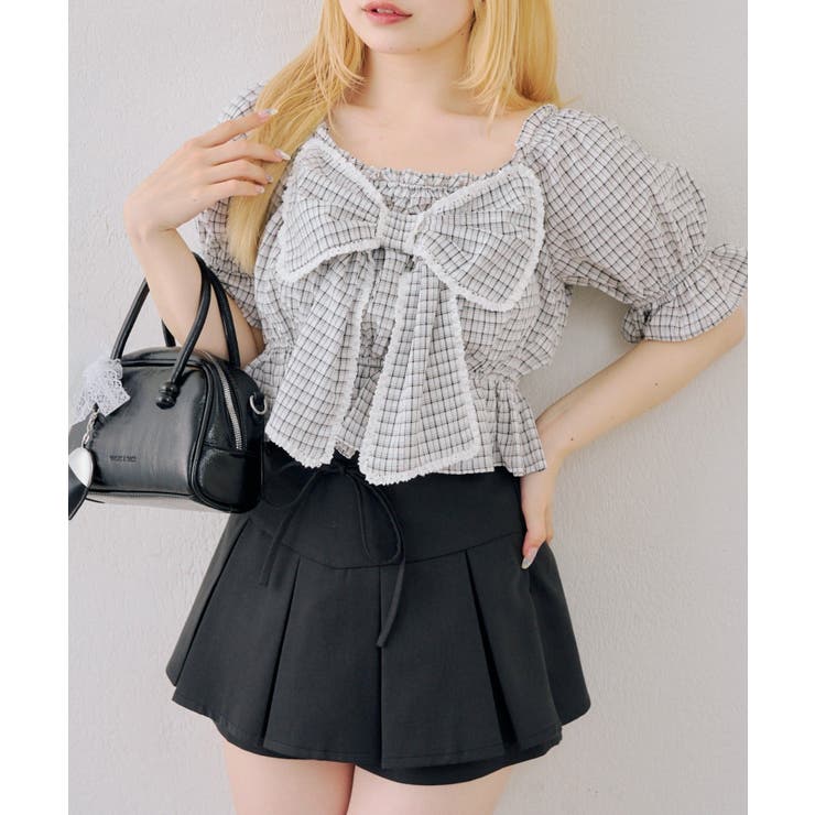 【5色展開】オフショルでも着れる レースビッグリボンブラウス | RMAF　NICE CLAUP / OLIVE des OLIVE | 詳細画像18 
