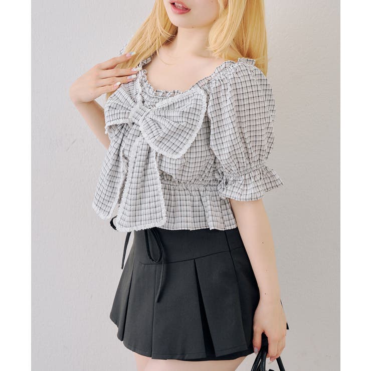 【5色展開】オフショルでも着れる レースビッグリボンブラウス | RMAF　NICE CLAUP / OLIVE des OLIVE | 詳細画像19 