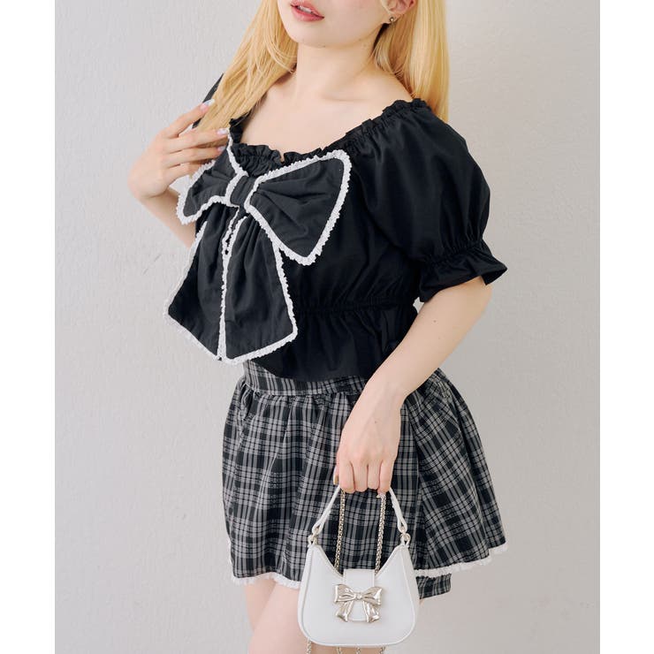 【5色展開】オフショルでも着れる レースビッグリボンブラウス | RMAF　NICE CLAUP / OLIVE des OLIVE | 詳細画像24 