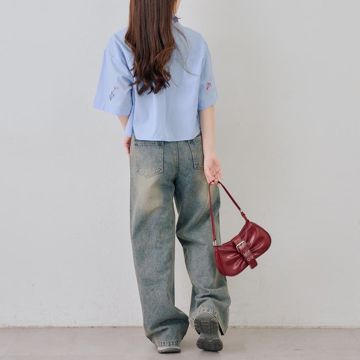 刺繍入りショート丈ブラウス | NICE CLAUP / OLIVE des OLIVE　OUTLET | 詳細画像8 