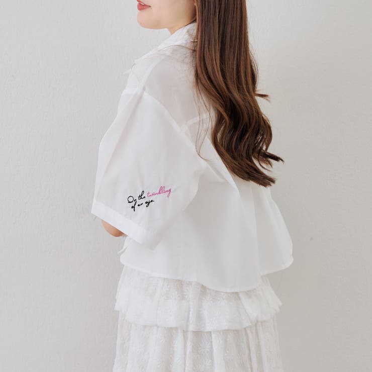 刺繍入りショート丈ブラウス | NICE CLAUP / OLIVE des OLIVE　OUTLET | 詳細画像11 