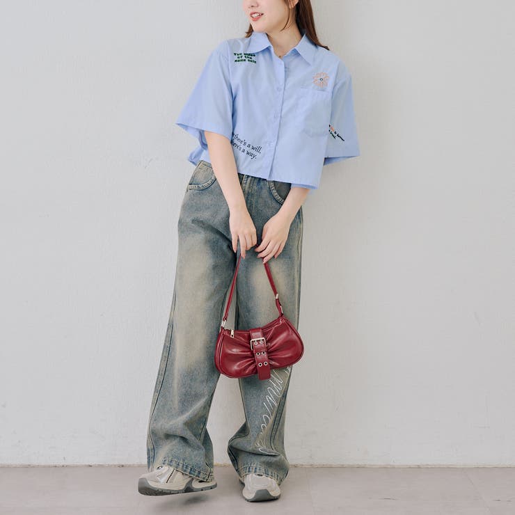 刺繍入りショート丈ブラウス | NICE CLAUP / OLIVE des OLIVE　OUTLET | 詳細画像5 