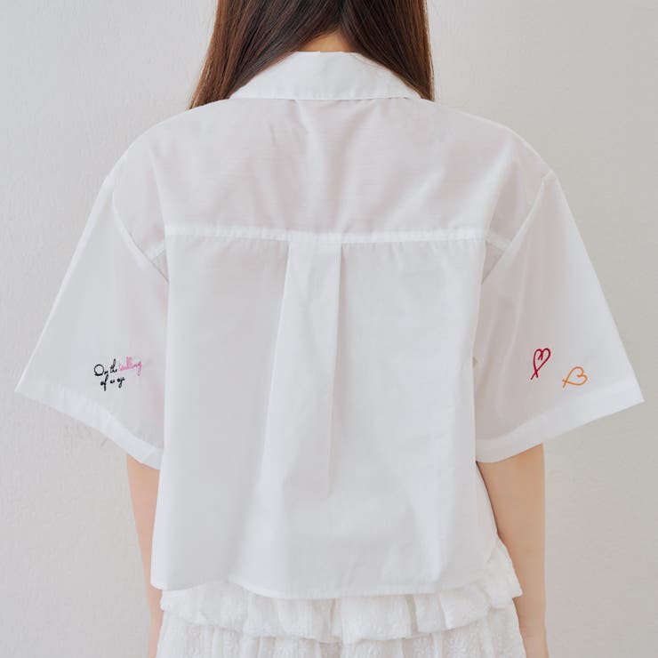 刺繍入りショート丈ブラウス | NICE CLAUP / OLIVE des OLIVE　OUTLET | 詳細画像19 