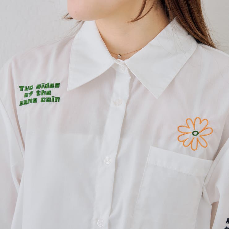 刺繍入りショート丈ブラウス | NICE CLAUP / OLIVE des OLIVE　OUTLET | 詳細画像20 