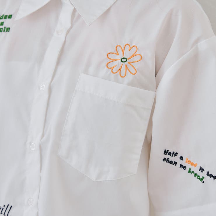 刺繍入りショート丈ブラウス | NICE CLAUP / OLIVE des OLIVE　OUTLET | 詳細画像21 