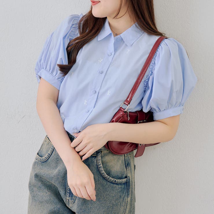 リボン刺繍ブラウス | NICE CLAUP / OLIVE des OLIVE　OUTLET | 詳細画像9 