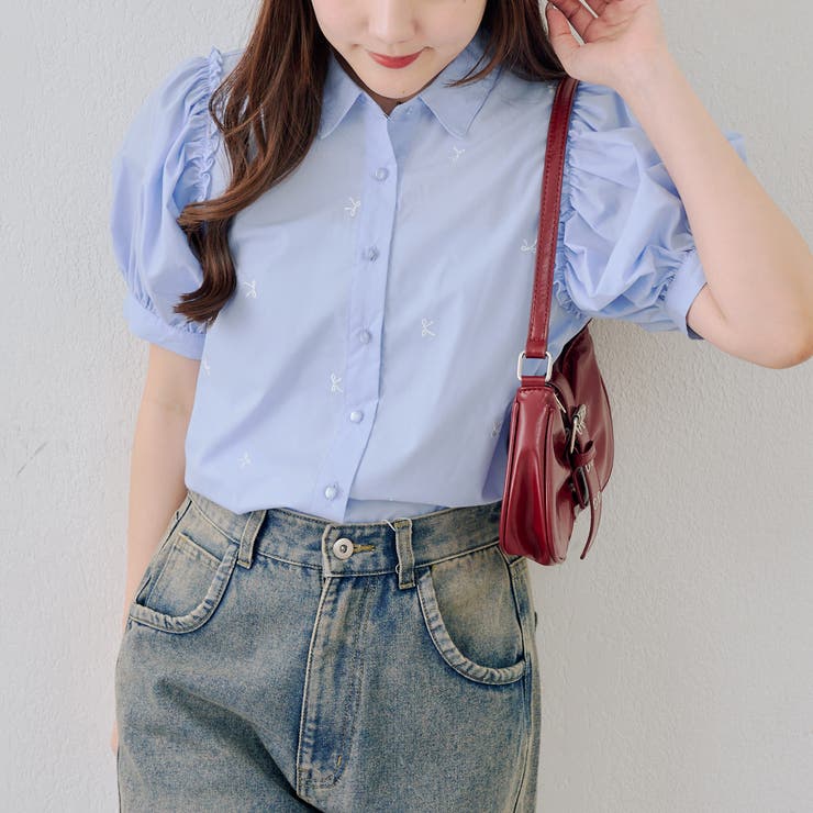 リボン刺繍ブラウス | NICE CLAUP / OLIVE des OLIVE　OUTLET | 詳細画像10 