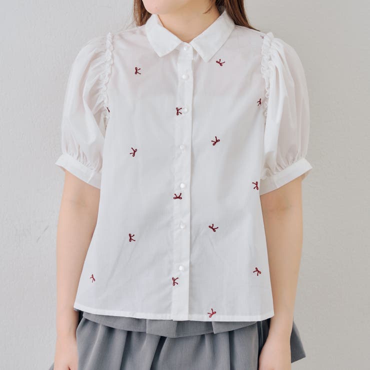 リボン刺繍ブラウス | NICE CLAUP / OLIVE des OLIVE　OUTLET | 詳細画像13 