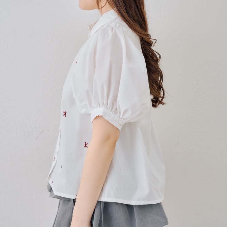 リボン刺繍ブラウス | NICE CLAUP / OLIVE des OLIVE　OUTLET | 詳細画像14 