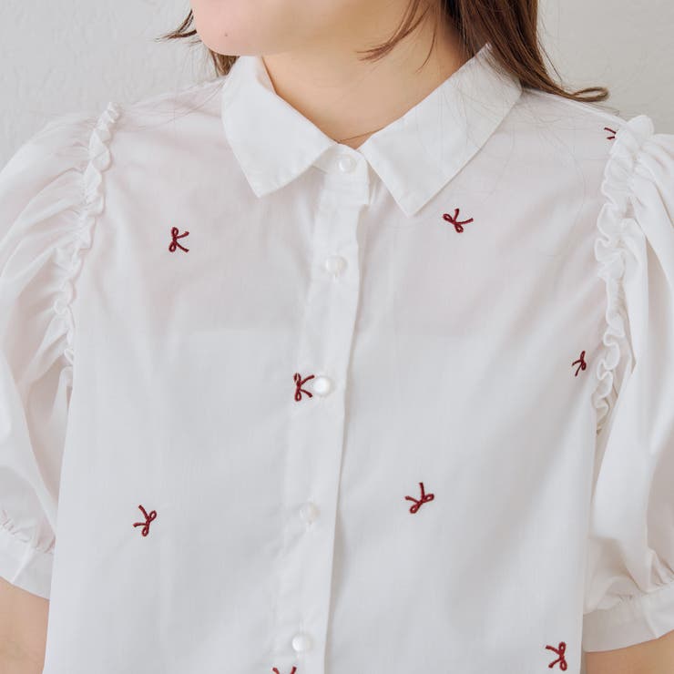 リボン刺繍ブラウス | NICE CLAUP / OLIVE des OLIVE　OUTLET | 詳細画像16 