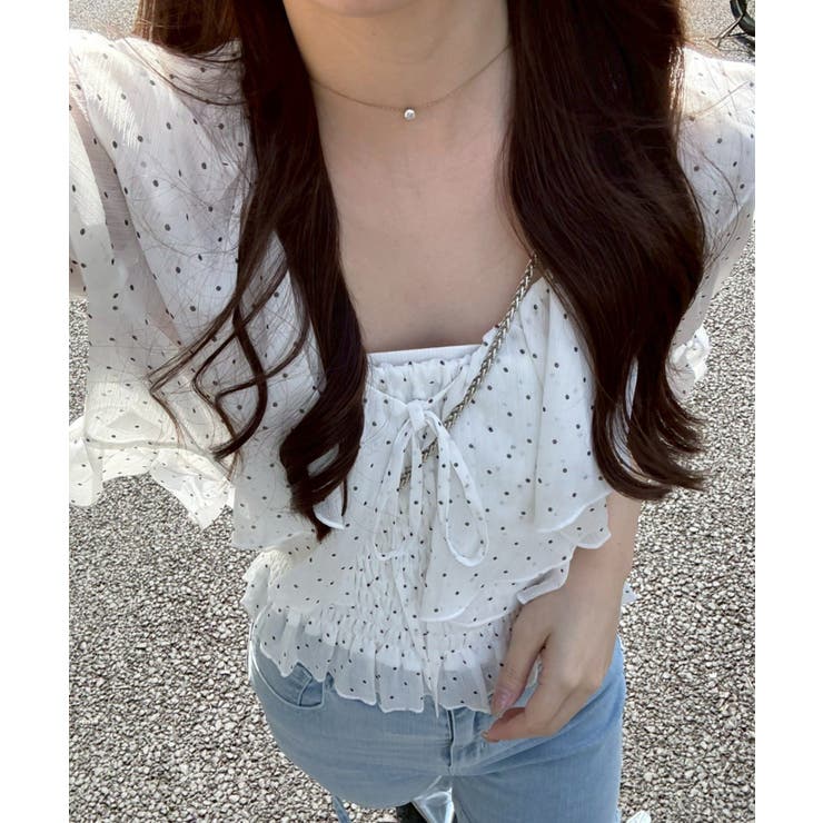 【セットアイテム】5分袖ラッフルブラウス&シャーリングキャミ | RMAF　NICE CLAUP / OLIVE des OLIVE | 詳細画像41 