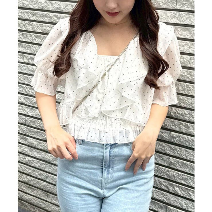 【セットアイテム】5分袖ラッフルブラウス&シャーリングキャミ | RMAF　NICE CLAUP / OLIVE des OLIVE | 詳細画像39 