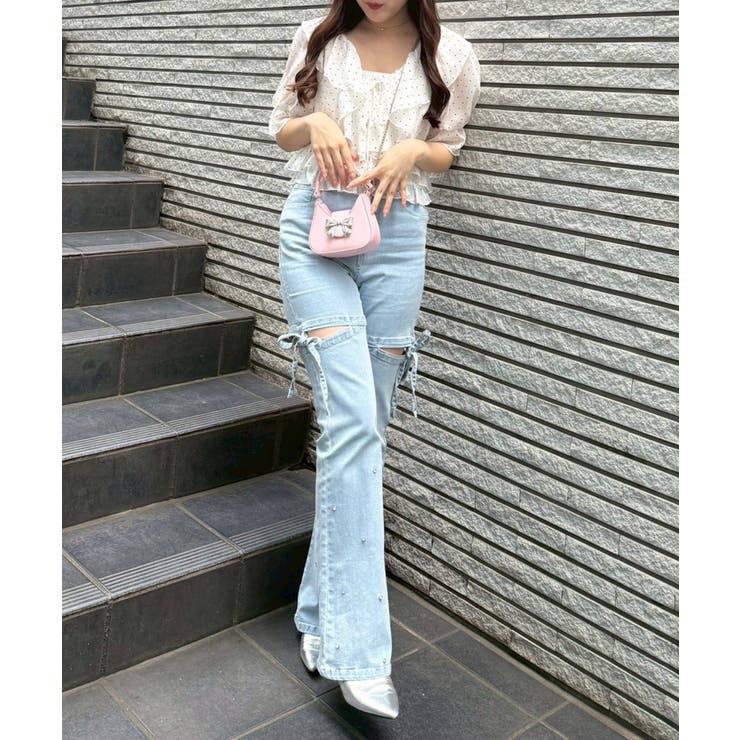 【セットアイテム】5分袖ラッフルブラウス&シャーリングキャミ | RMAF　NICE CLAUP / OLIVE des OLIVE | 詳細画像42 