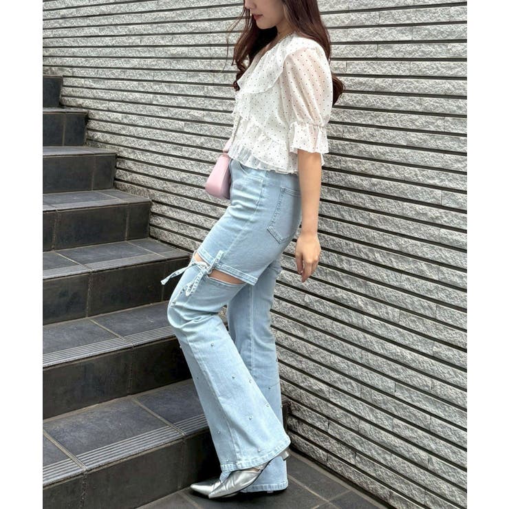 【セットアイテム】5分袖ラッフルブラウス&シャーリングキャミ | RMAF　NICE CLAUP / OLIVE des OLIVE | 詳細画像44 