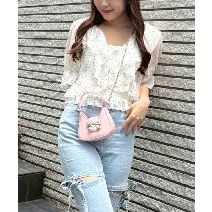 【セットアイテム】5分袖ラッフルブラウス&シャーリングキャミ | RMAF　NICE CLAUP / OLIVE des OLIVE | 詳細画像40 