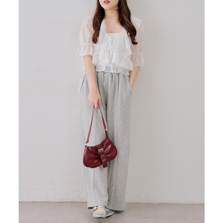 【セットアイテム】5分袖ラッフルブラウス&シャーリングキャミ | RMAF　NICE CLAUP / OLIVE des OLIVE | 詳細画像19 