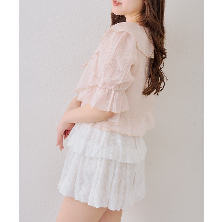 【セットアイテム】5分袖ラッフルブラウス&シャーリングキャミ | RMAF　NICE CLAUP / OLIVE des OLIVE | 詳細画像23 