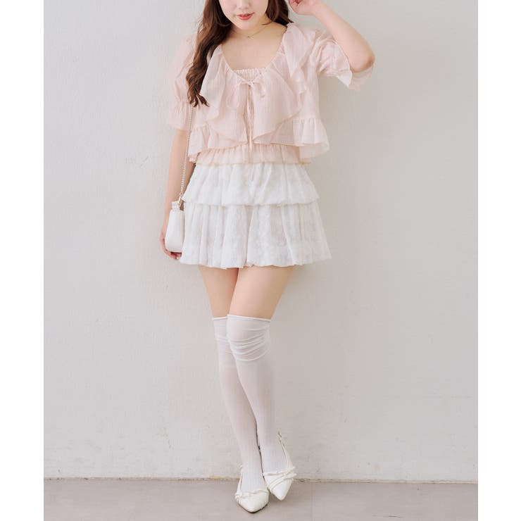 【セットアイテム】5分袖ラッフルブラウス&シャーリングキャミ | RMAF　NICE CLAUP / OLIVE des OLIVE | 詳細画像26 