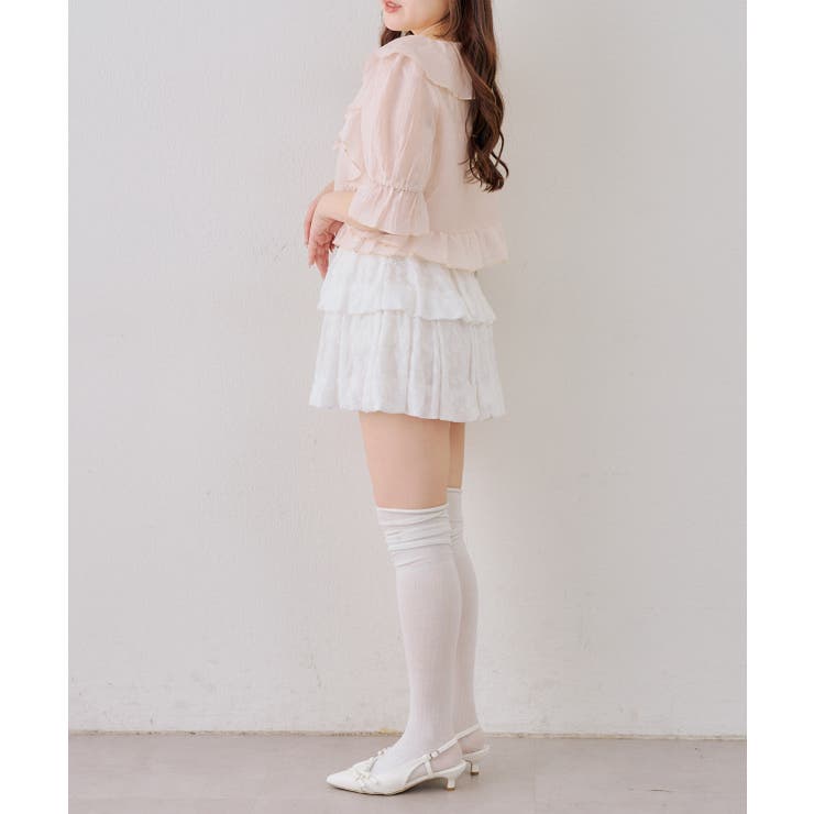 【セットアイテム】5分袖ラッフルブラウス&シャーリングキャミ | RMAF　NICE CLAUP / OLIVE des OLIVE | 詳細画像27 