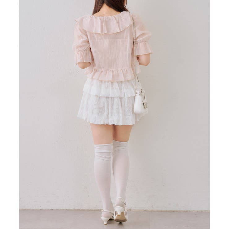 【セットアイテム】5分袖ラッフルブラウス&シャーリングキャミ | RMAF　NICE CLAUP / OLIVE des OLIVE | 詳細画像28 