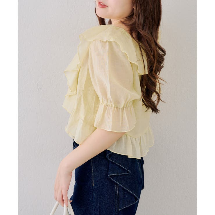 【セットアイテム】5分袖ラッフルブラウス&シャーリングキャミ | RMAF　NICE CLAUP / OLIVE des OLIVE | 詳細画像31 