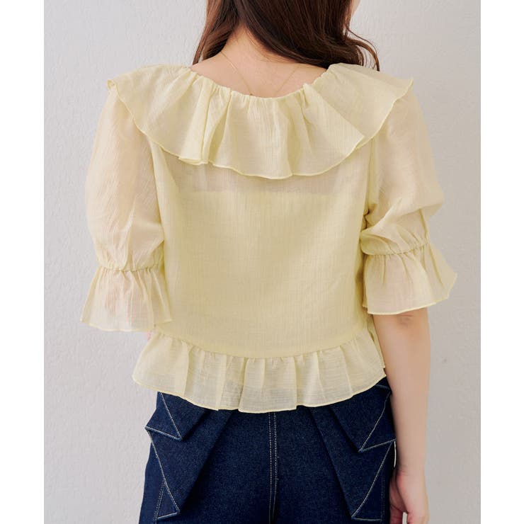 【セットアイテム】5分袖ラッフルブラウス&シャーリングキャミ | RMAF　NICE CLAUP / OLIVE des OLIVE | 詳細画像32 