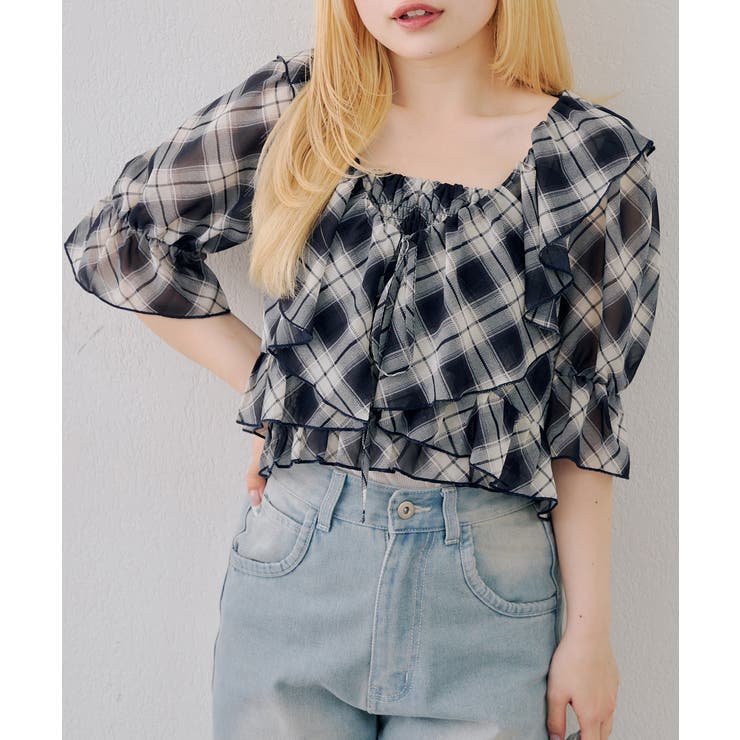 【セットアイテム】5分袖ラッフルブラウス&シャーリングキャミ | RMAF　NICE CLAUP / OLIVE des OLIVE | 詳細画像33 