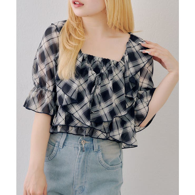 【セットアイテム】5分袖ラッフルブラウス&シャーリングキャミ | RMAF　NICE CLAUP / OLIVE des OLIVE | 詳細画像34 