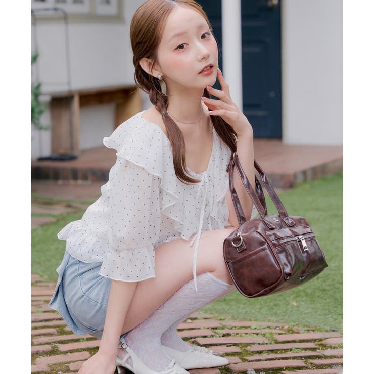 【セットアイテム】5分袖ラッフルブラウス&シャーリングキャミ | RMAF　NICE CLAUP / OLIVE des OLIVE | 詳細画像41 