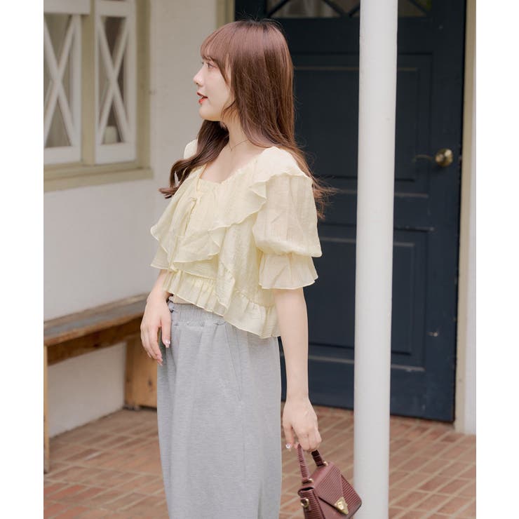 【セットアイテム】5分袖ラッフルブラウス&シャーリングキャミ | RMAF　NICE CLAUP / OLIVE des OLIVE | 詳細画像54 