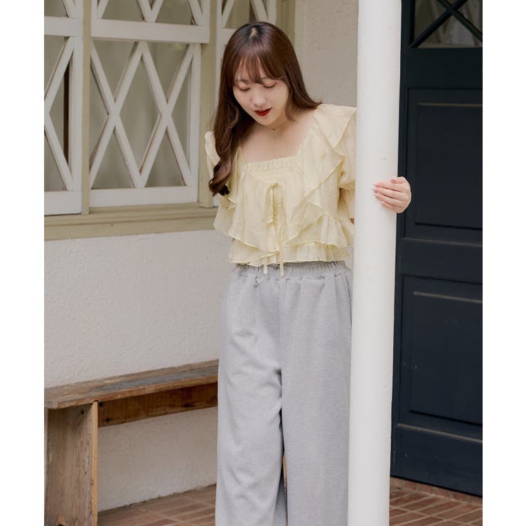 【セットアイテム】5分袖ラッフルブラウス&シャーリングキャミ | RMAF　NICE CLAUP / OLIVE des OLIVE | 詳細画像56 