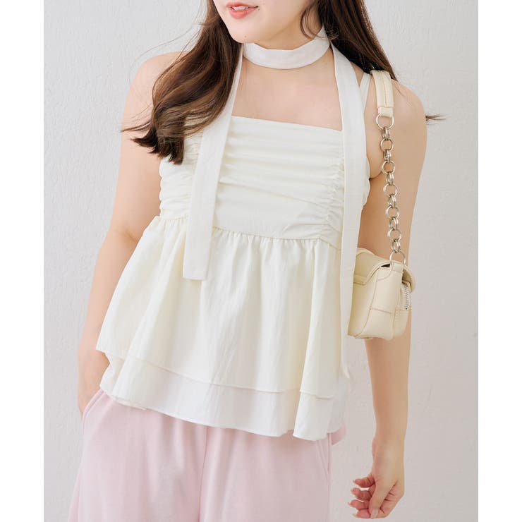 【WEB限定】チョーカー付フリルキャミ | NICE CLAUP / OLIVE des OLIVE　OUTLET | 詳細画像2 