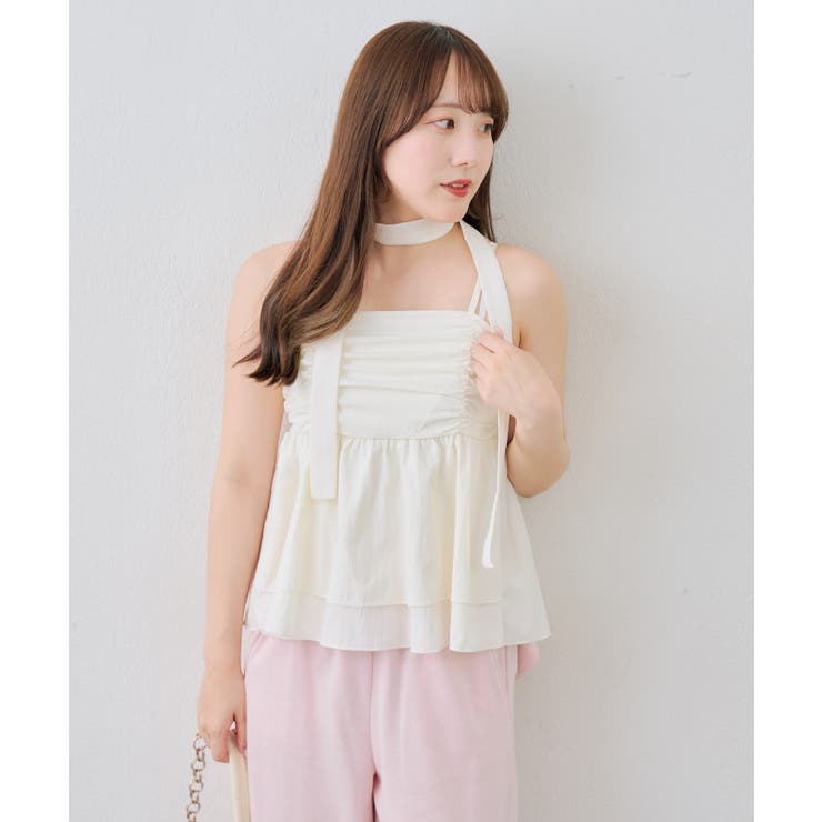 【WEB限定】チョーカー付フリルキャミ | NICE CLAUP / OLIVE des OLIVE　OUTLET | 詳細画像10 
