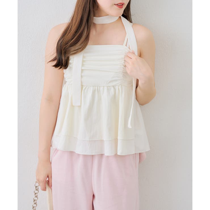 オフ | 【WEB限定】チョーカー付フリルキャミ | NICE CLAUP / OLIVE des OLIVE　OUTLET